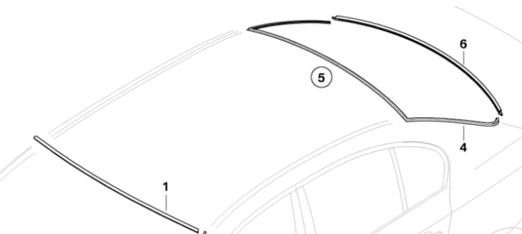 51317027916 szyby tył tylnej nowa BMW seria 5 E60 sedan