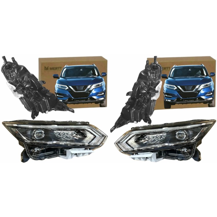 REFLEKTOR LAMPA PRZEDNIA LEWA PRAWA NISSAN QASHQAI 2 J11 2017-2021 KOMPLET