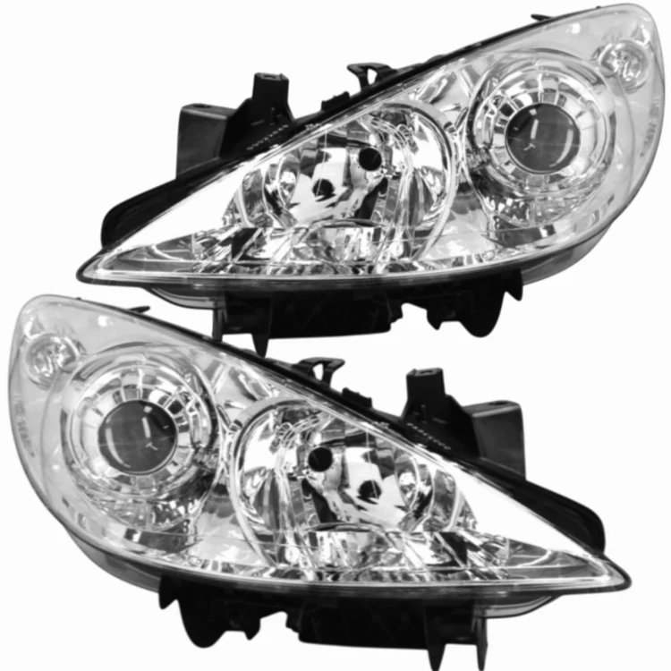 PEUGEOT 307 2005-2009 REFLEKTOR LAMPA PRZEDNIA PRAWA LEWA + SILNIK KOMPLET