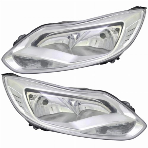 FORD FOCUS 2011-2014 REFLEKTOR LAMPA PRZEDNIA LEWA PRAWA SILVER SREBRNY