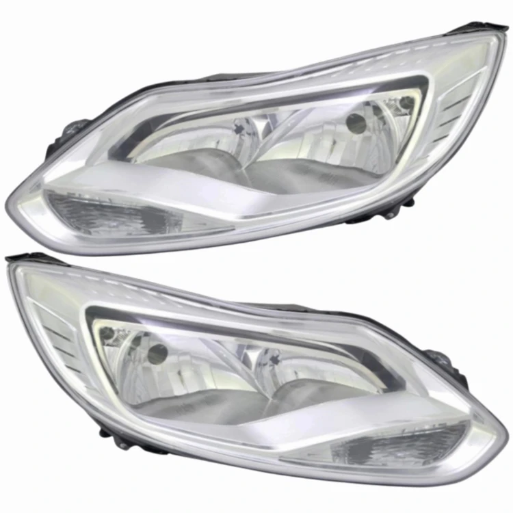 FORD FOCUS 2011-2014 REFLEKTOR LAMPA PRZEDNIA LEWA PRAWA SILVER SREBRNY