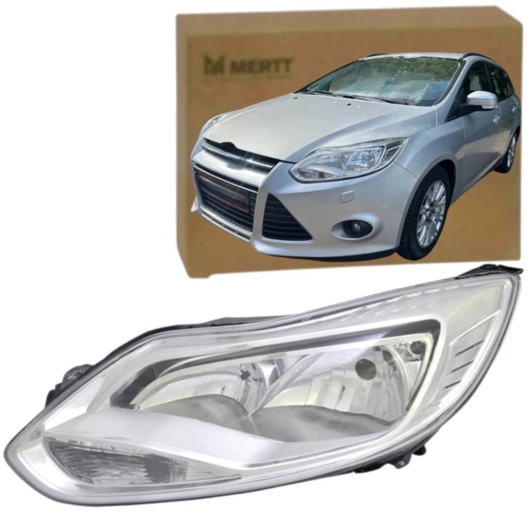 FORD FOCUS 2011-2014 REFLEKTOR LAMPA PRZEDNIA LEWA PRAWA SILVER SREBRNY