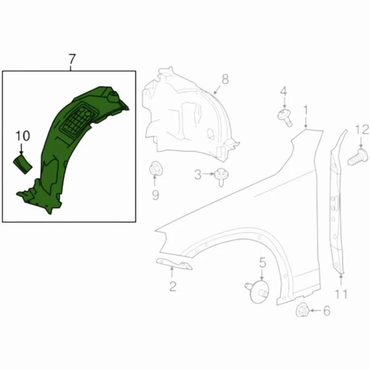 NADKOLE PRAWE przód przednie pierwsza część MERCEDES GLC X253 W253 15+