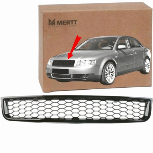 AUDI A4 B6 MAŁYSZ 2000-2004 ATRAPA GRILL PRZEDNIA CZARNY połysk RS LOOK