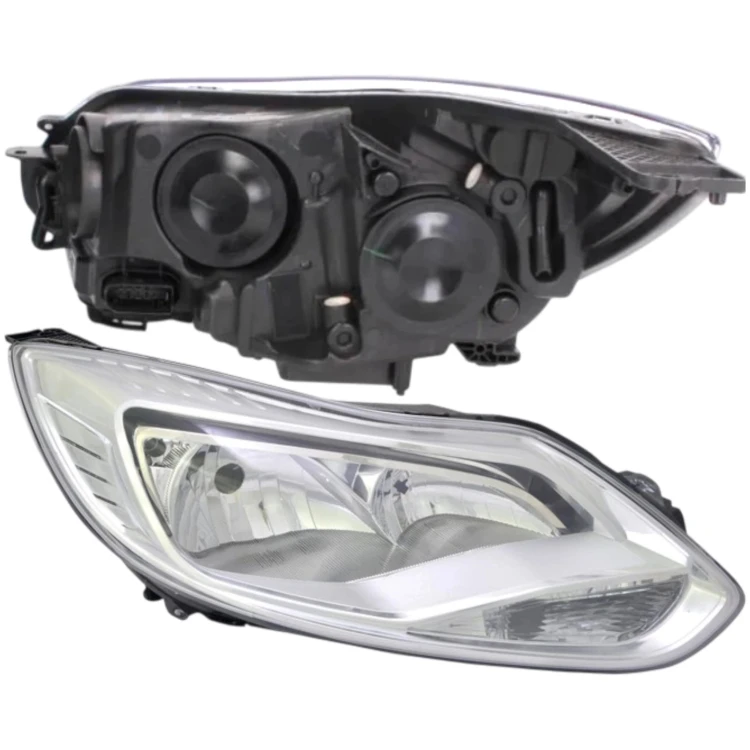 FORD FOCUS 2011-2014 REFLEKTOR LAMPA PRZEDNIA LEWA PRAWA SILVER SREBRNY