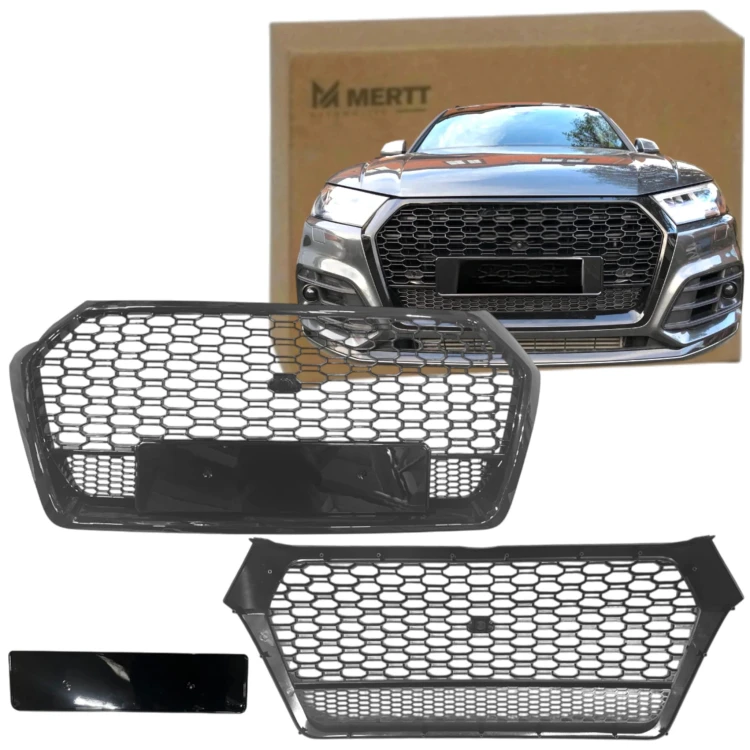 ATRAPA CHŁODNICY ZDERZAKA GRILL RS LOOK CZARNA BLACK AUDI Q5 80A 2016-2020