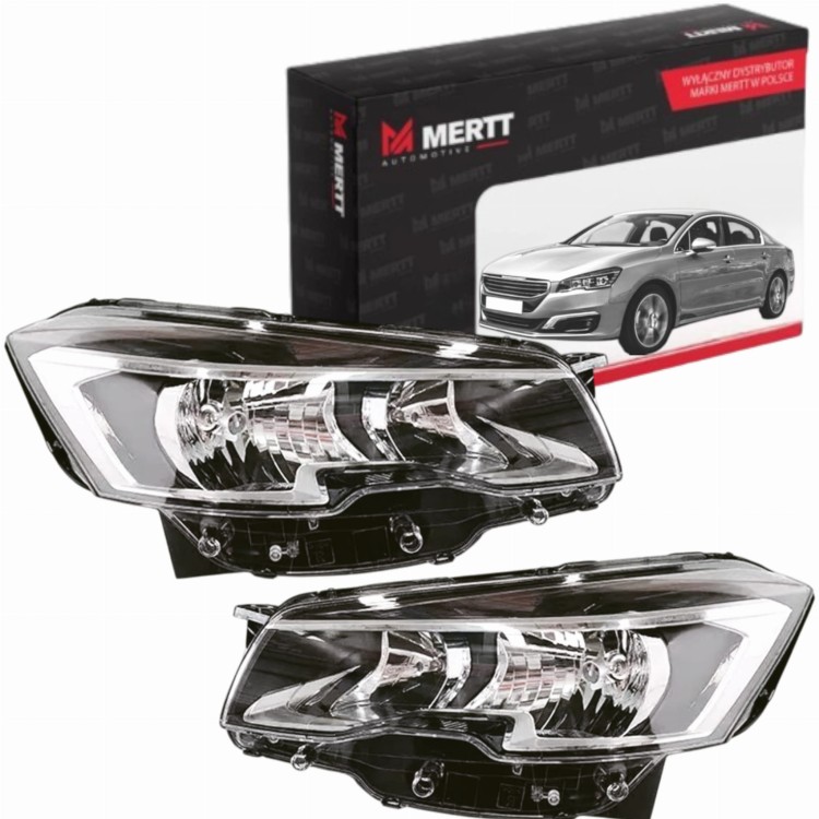 LAMPY REFLEKTORY PRZÓD KOMPLET PEUGEOT 508 I 2014-2019 9809087180