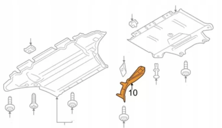Audi A4 B8 2008-2016 SPOILER NADKOLA ślizg chlapacz mocowanie nadkole LEWY