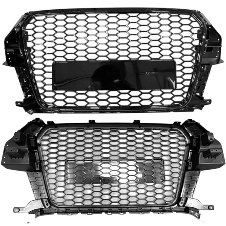 ATRAPA KRATKA CHŁODNICY GRILL S-LINE BLACK CZARNA AUDI Q3 2012-2015 RS LOOK