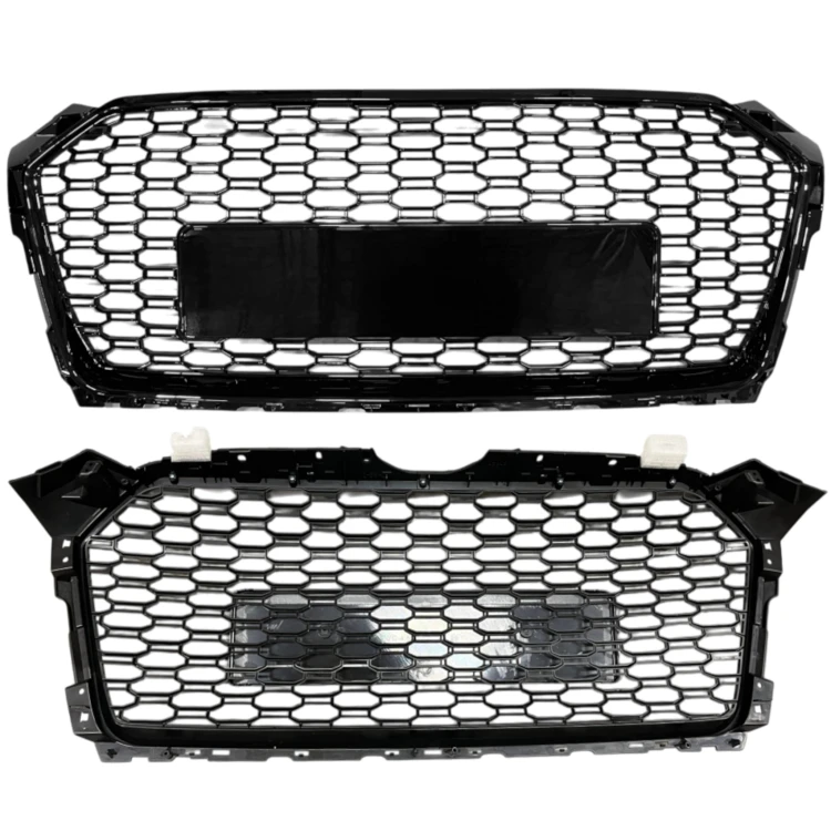 ATRAPA CHŁODNICY GRILL RS LOOK PRZÓD CZARNA PLASTER MIODU AUDI A5 2016-2020