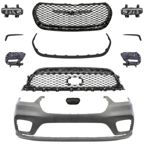 CHRYSLER PACIFICA 2021- KOMPLETNY ZDERZAK przód ATRAPY GRILL halogen BLACK