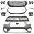 CHRYSLER PACIFICA 2021- KOMPLETNY ZDERZAK przód ATRAPY GRILL halogen BLACK