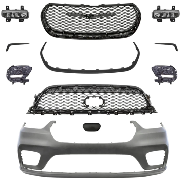 CHRYSLER PACIFICA 2021- KOMPLETNY ZDERZAK przód ATRAPY GRILL halogen BLACK