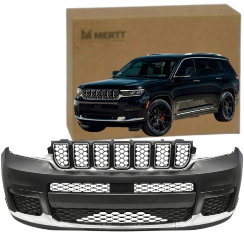 ZDERZAK KOMPLETNY PRZEDNI ATRAPY KRATKI CHROM JEEP GRAND CHEROKEE WL 2021+