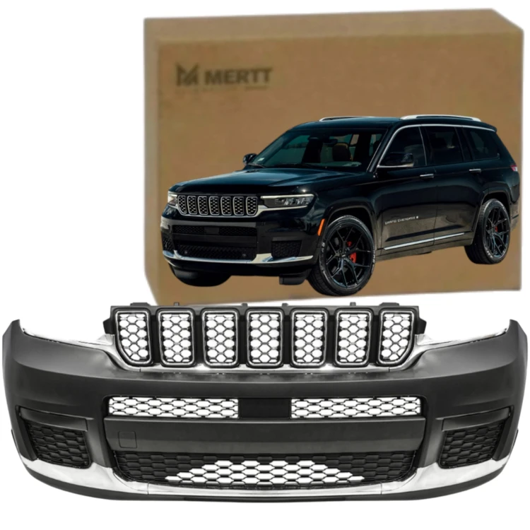 ZDERZAK KOMPLETNY PRZEDNI ATRAPY KRATKI CHROM JEEP GRAND CHEROKEE WL 2021+