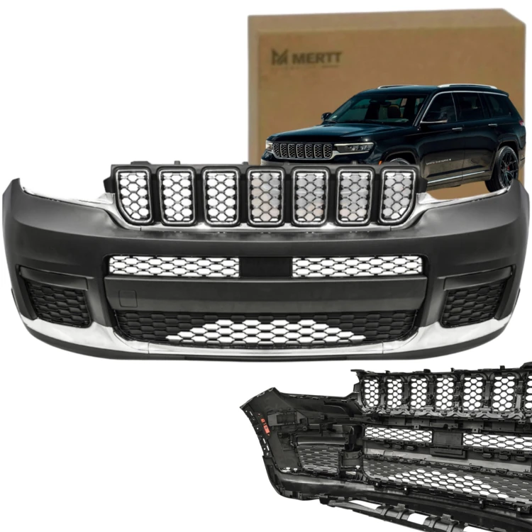 ZDERZAK KOMPLETNY PRZEDNI ATRAPY KRATKI CHROM JEEP GRAND CHEROKEE WL 2021+