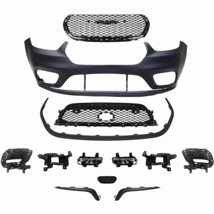 CHRYSLER PACIFICA 2021- KOMPLETNY ZDERZAK PRZEDNI ATRAPY GRILL BLACK CZARNY
