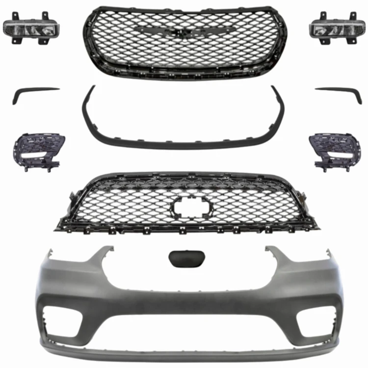 CHRYSLER PACIFICA 2021- KOMPLETNY ZDERZAK PRZEDNI ATRAPY GRILL BLACK CZARNY