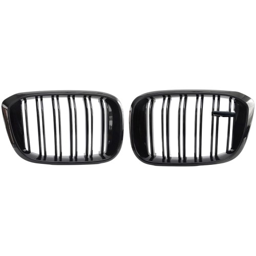 BMW X3 G01 X4 G02 Atrapa Nerki Grill chłodnicy przedni Czarny Połysk 2szt