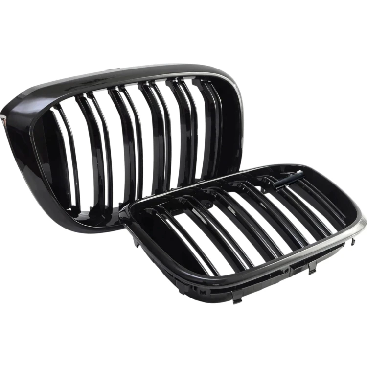 BMW X3 G01 X4 G02 Atrapa Nerki Grill chłodnicy przedni Czarny Połysk 2szt