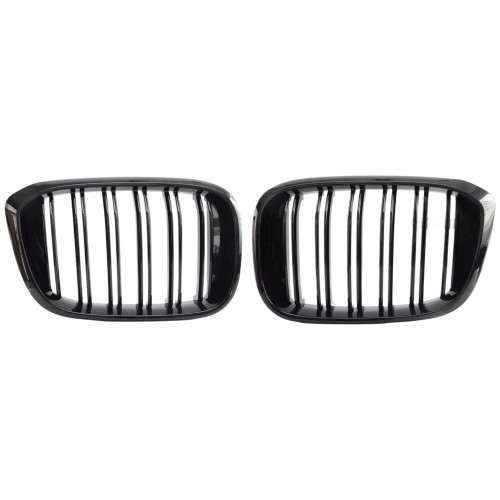 BMW X3 G01 X4 G02 Nerki Grill Atrapa chłodnicy przedni Czarny Połysk 2szt
