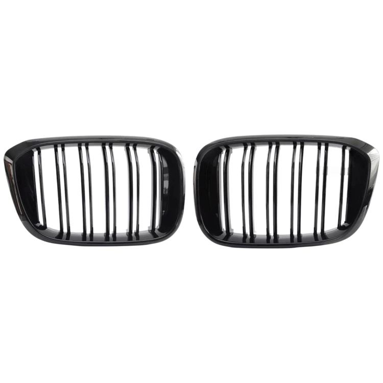 BMW X3 G01 X4 G02 Nerki Grill Atrapa chłodnicy przedni Czarny Połysk 2szt