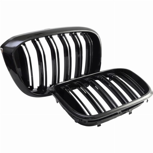Nerki Grill Atrapa chłodnicy przedni Czarny Połysk 2szt BMW X3 G01 X4 G02