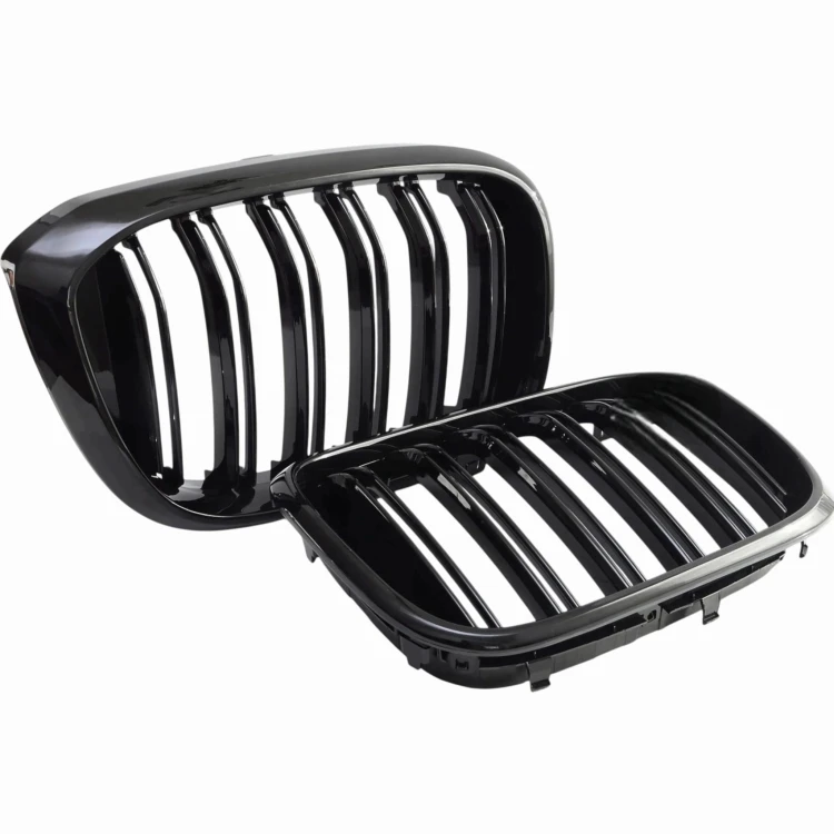 Nerki Grill Atrapa chłodnicy przedni Czarny Połysk 2szt BMW X3 G01 X4 G02