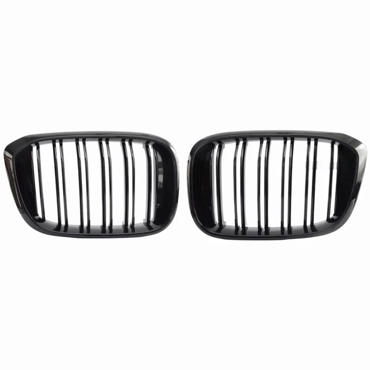 Nerki Grill Atrapa chłodnicy przedni Czarny Połysk 2szt BMW X3 G01 X4 G02