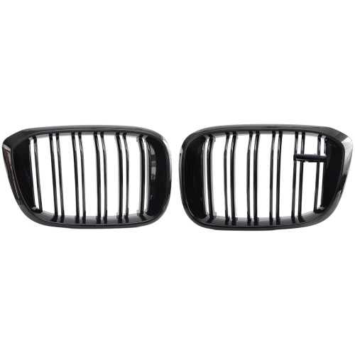 BMW X3 G01 X4 G02 Atrapa Nerki Grill chłodnicy przedni Czarny Połysk 2szt