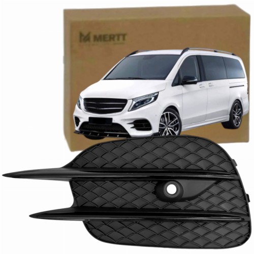 Kratka zderzaka atrapa LEWA srebrna MERCEDES V-KLASA W447 AMG 2014-2025