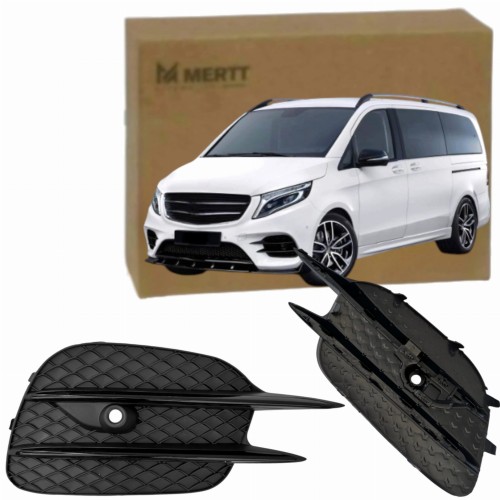 Kratka zderzaka atrapa MERCEDES V-KLASA W447 AMG 2014-2025 PRAWA srebrna