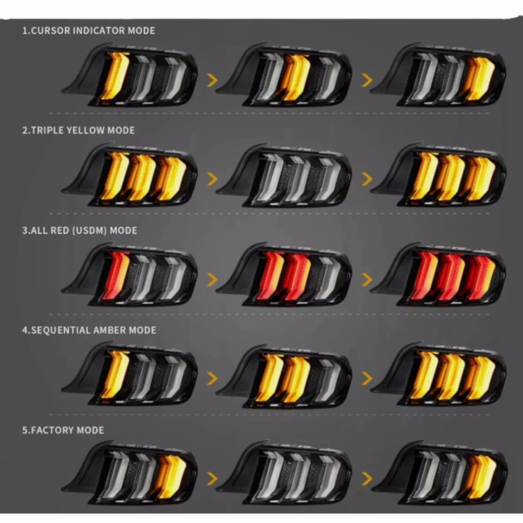 FORD Mustang VI 6 2015-2023 Lampy TYŁ Full Led Europa FR3Z-13405-A KOMPLET