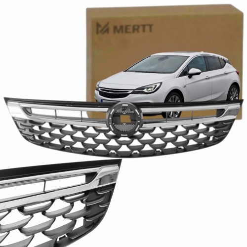 OPEL ASTRA K 2017-2019 GRILL ATRAPA PRZEDNIA LISTWY CHROMOWANE + PODKŁADKA