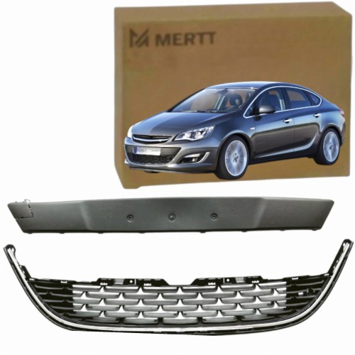 OPEL ASTRA J 2013-2015 ATRAPA KRATKA ZDERZAKA ŚRODEK LISTWA CHROM 13387326