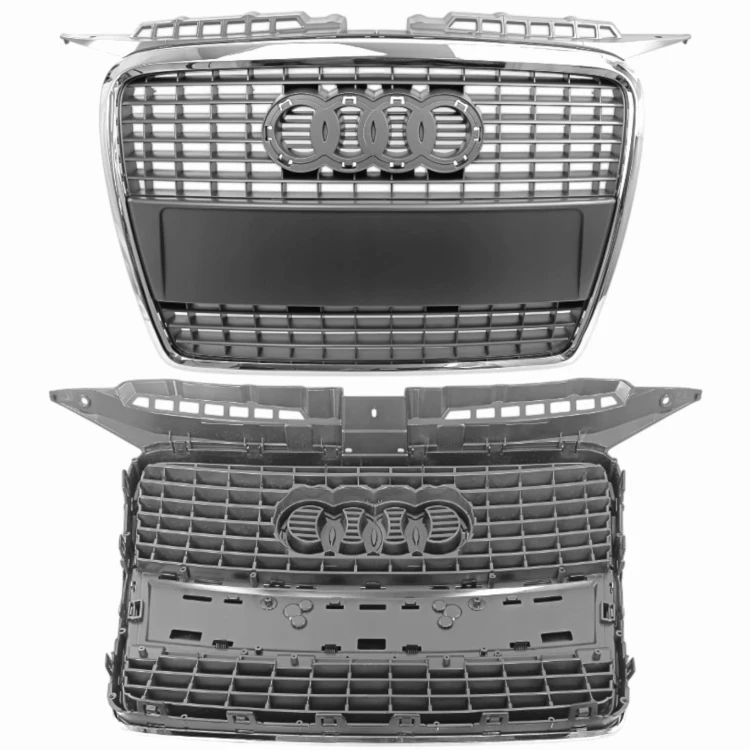 AUDI A3 8P 2005-2008 ATRAPA GRILL CHROM PRZÓD 8P4853651A SREBRNA POŁYSK