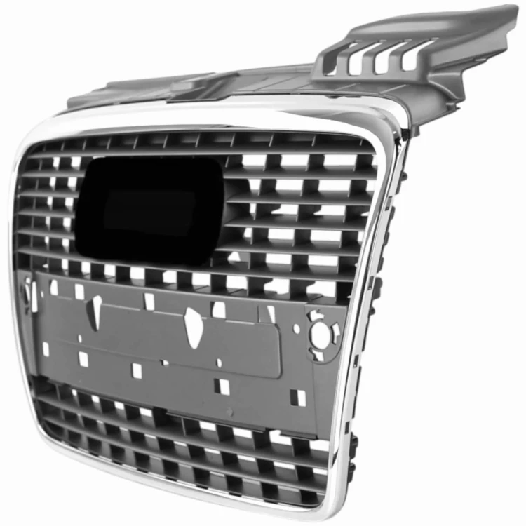 ATRAPA ŚRODKOWA GRILL CHROM NOWA POŁYSK SREBRNA AUDI A4 B7 2004-2007 RAMKA