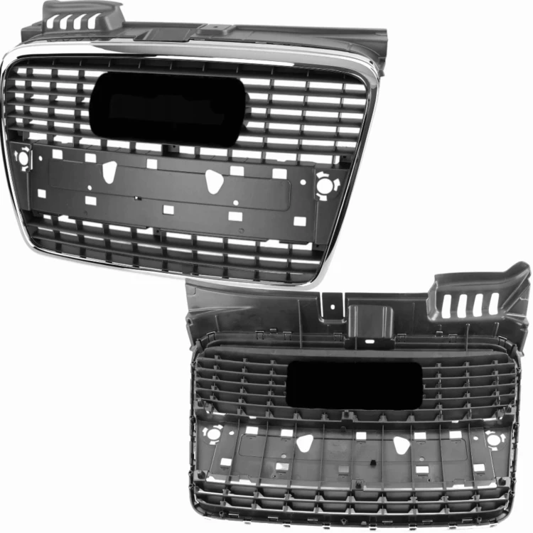 ATRAPA ŚRODKOWA GRILL CHROM NOWA POŁYSK SREBRNA AUDI A4 B7 2004-2007 RAMKA
