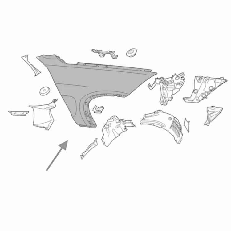 BŁOTNIK PRZEDNI PRZÓD PRAWY BMW X6 F16 2014-2019 51657418956 NOWY