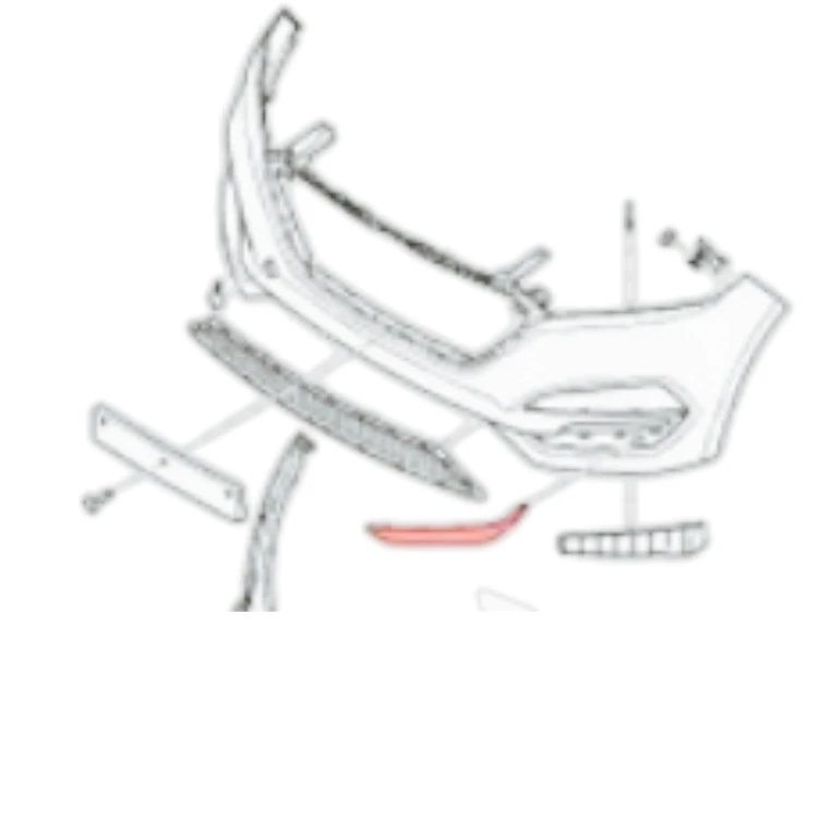 HYUNDAI TUCSON 2015-2018 LISTWA PRZEDNIEGO ZDERZAKA LED PRAWA 86528D7010