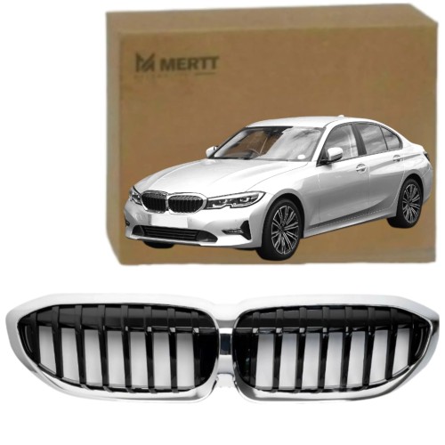 BMW 3 G20 G21 19- GRILL NERKI KRATKA atrapa czarny połysk CHROM 51138075665