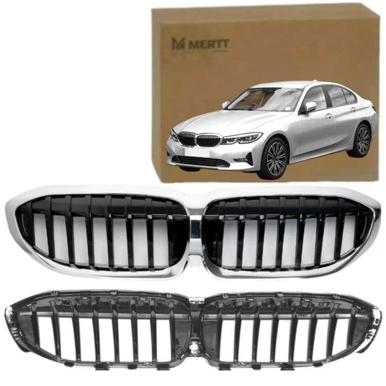 BMW 3 G20 G21 19- GRILL NERKI KRATKA atrapa czarny połysk CHROM 51138075665