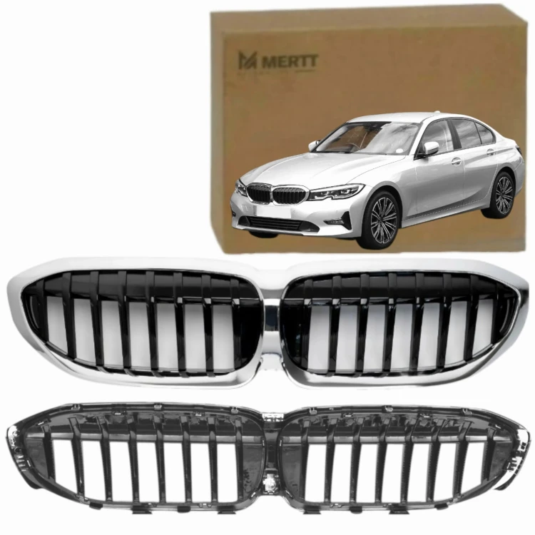GRILL NERKI KRATKA atrapa BMW 3 G20 G21 19- czarny połysk CHROM 51138075665