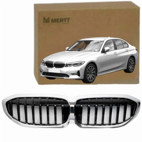 GRILL NERKI KRATKA atrapa BMW 3 G20 G21 19- czarny połysk CHROM 51138075665