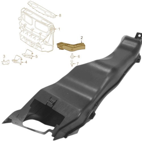 WLOT KANAŁ POWIETRZA NA TARCZE TUNEL PRAWY 51747343804 BMW X5 F15 F16 2013-