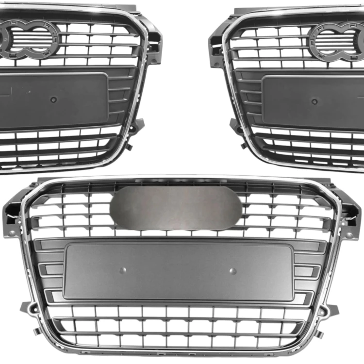 PRZEDLIFT ATRAPA CHŁODNICY GRILL SZARY RAMKA CHROM AUDI A1 8X 2010-2015