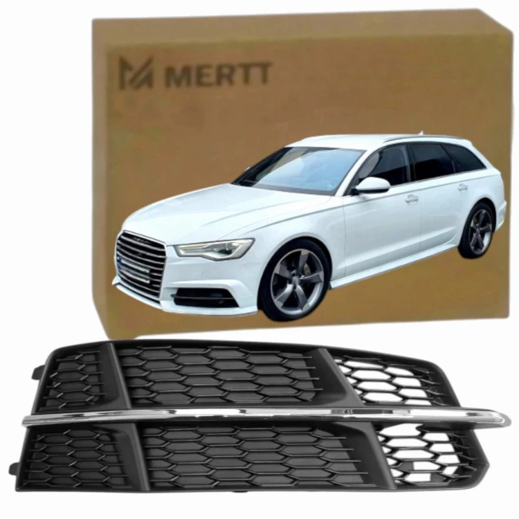 Audi A6 C7 14-18 S-LINE Kratka zderzaka PRAWA atrapa zaślepka przód CZARNA
