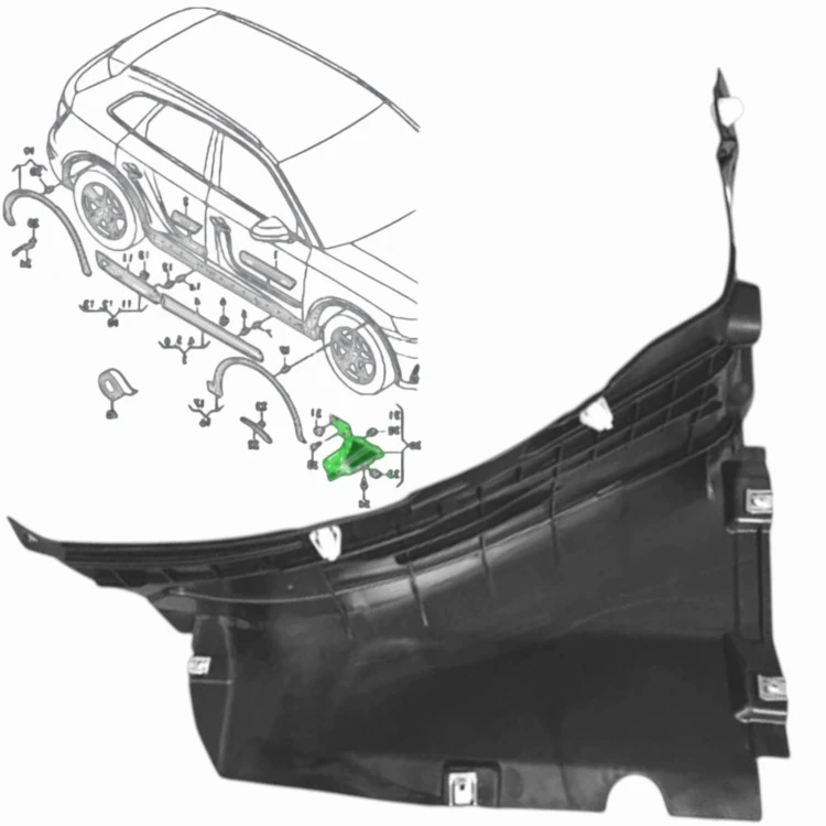 AUDI Q5 80A 2016-2020 SPOILER PRAWY NADKOLA PRZÓD POD ZDERZAK 80A853888C