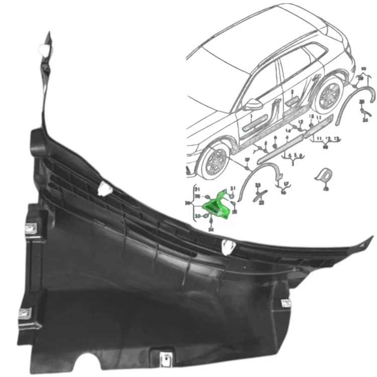 SPOILER LEWY NADKOLA PRZÓD POD ZDERZAK 80A853887C AUDI Q5 80A 2016-2020