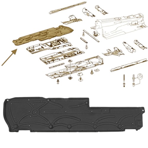 płyta OSŁONA PODWOZIA silnika PRAWA 2126800409 MERCEDES CLS C218 W212 10-18